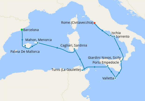 Cruise Itinerary Map