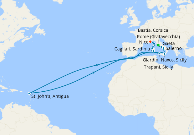 Cruise Itinerary Map