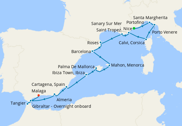 Cruise Itinerary Map