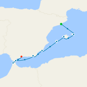 Catalonia to Andalusia from Barcelona