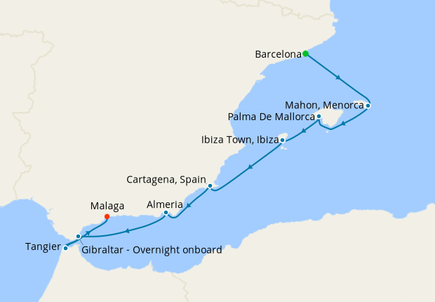 Cruise Itinerary Map