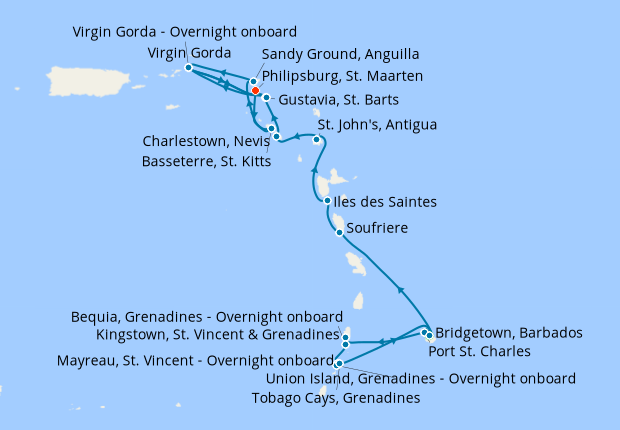 Cruise Itinerary Map