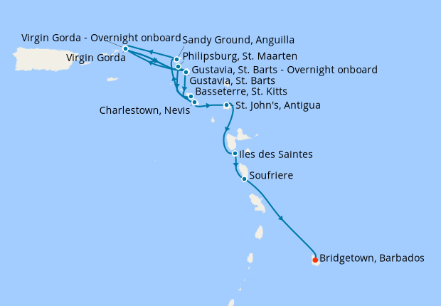 Cruise Itinerary Map