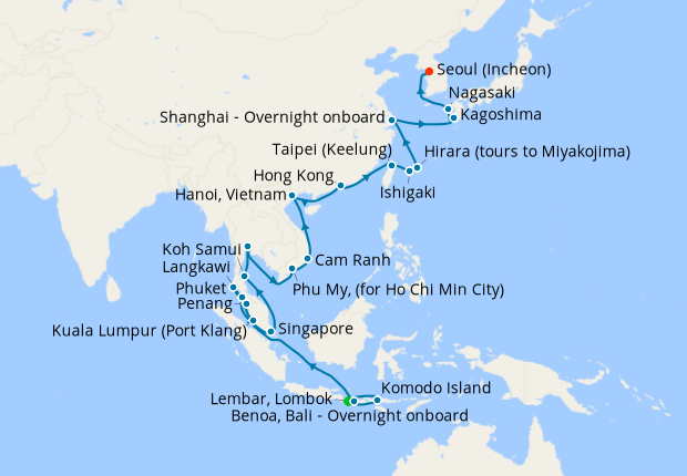 Cruise Itinerary Map