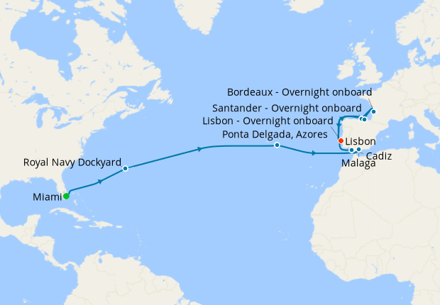 Cruise Itinerary Map