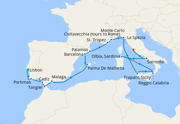 Cruise Itinerary Map