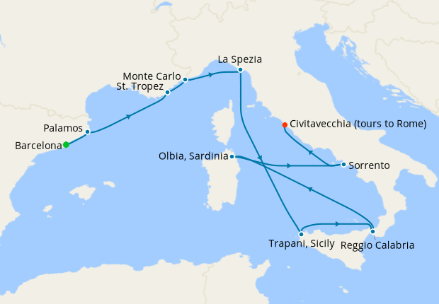 Cruise Itinerary Map