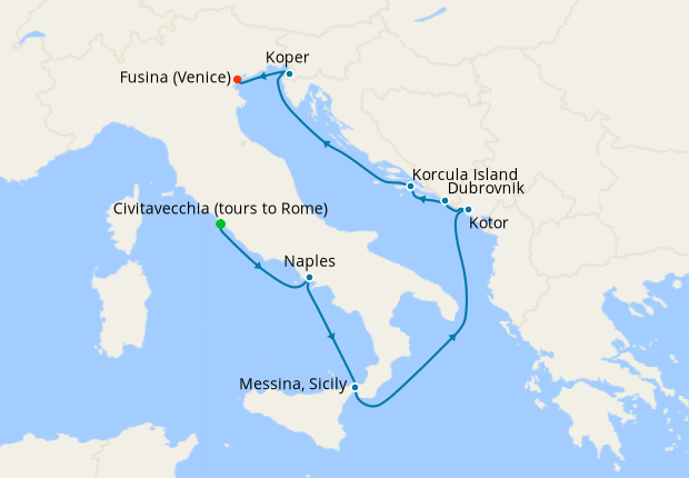 Cruise Itinerary Map