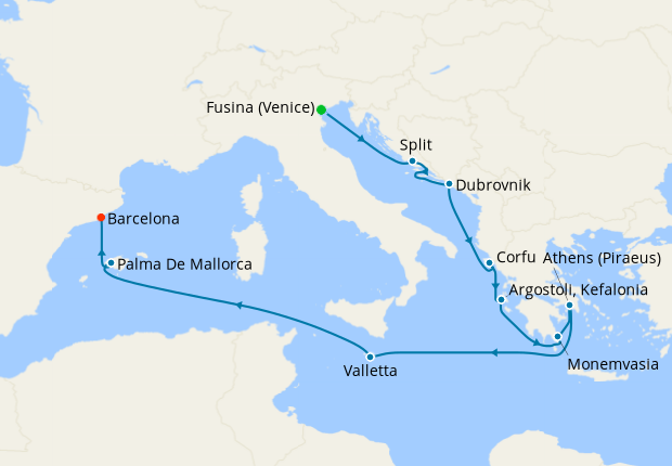 Cruise Itinerary Map
