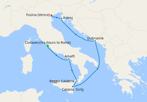 Cruise Itinerary Map