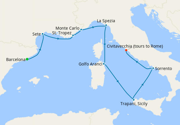 Cruise Itinerary Map