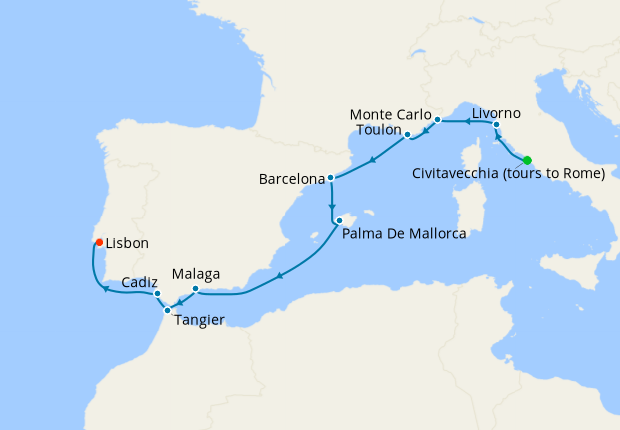 Cruise Itinerary Map