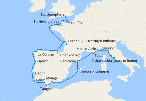 Cruise Itinerary Map