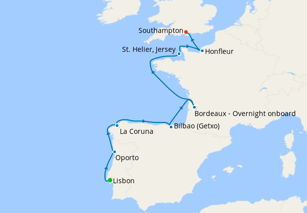 Cruise Itinerary Map