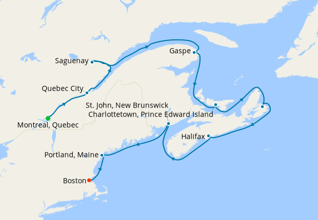 Cruise Itinerary Map