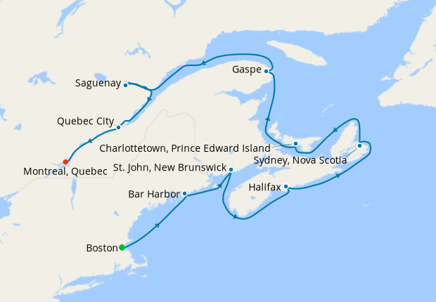Cruise Itinerary Map