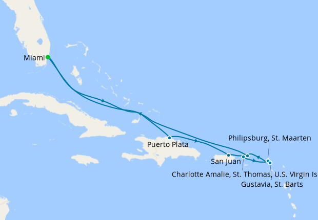 Cruise Itinerary Map