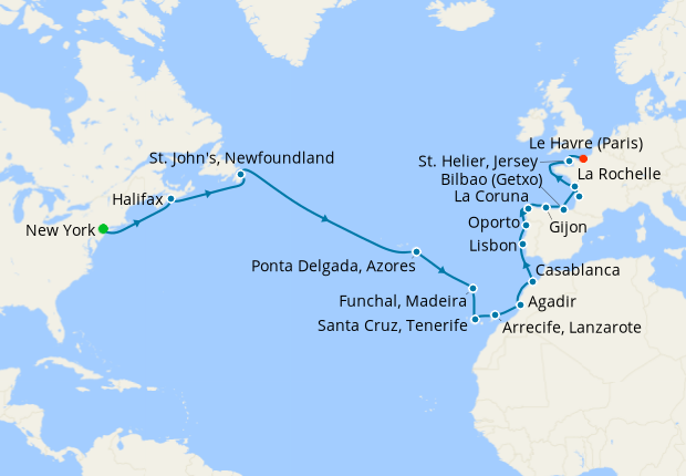 Cruise Itinerary Map