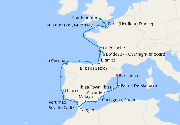 Cruise Itinerary Map