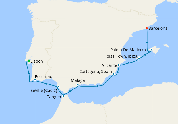 Cruise Itinerary Map