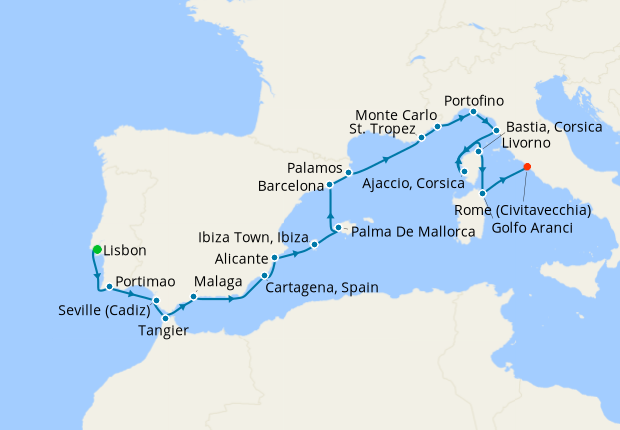 Cruise Itinerary Map