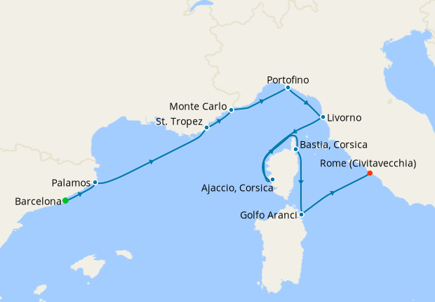 Cruise Itinerary Map