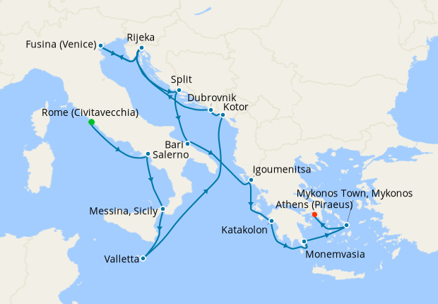Cruise Itinerary Map