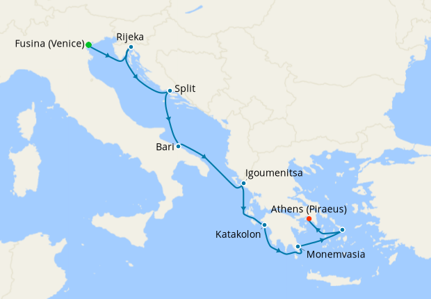 Cruise Itinerary Map