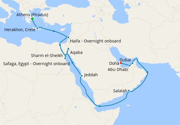 Cruise Itinerary Map