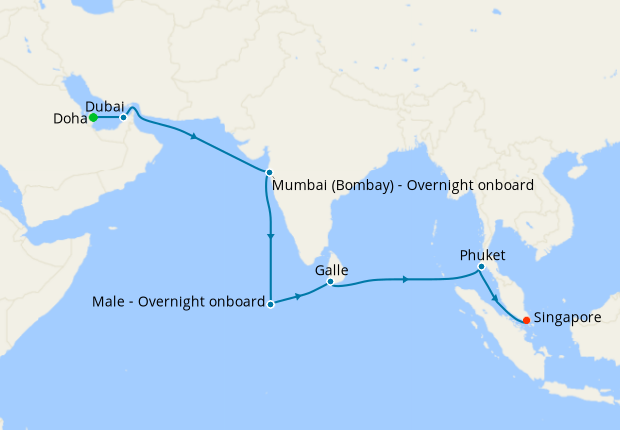 Cruise Itinerary Map