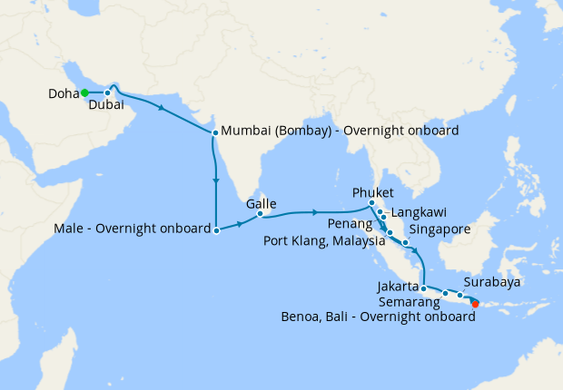 Cruise Itinerary Map