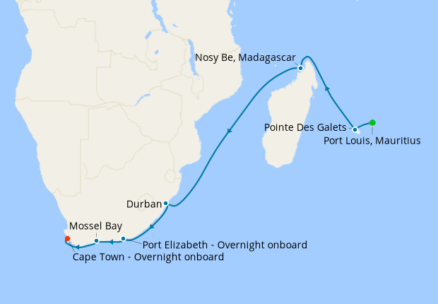 Cruise Itinerary Map