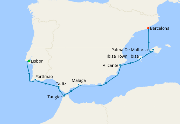 Cruise Itinerary Map