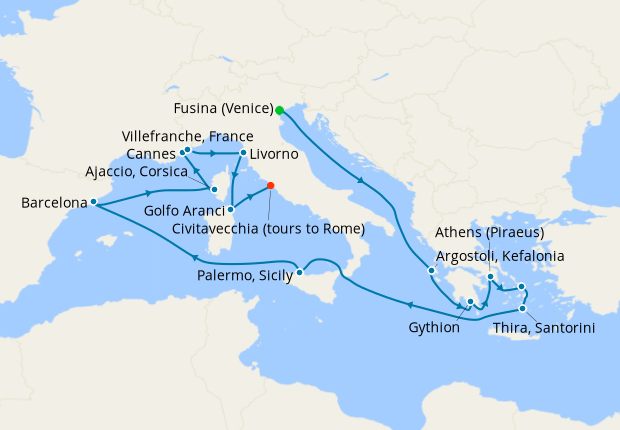Cruise Itinerary Map