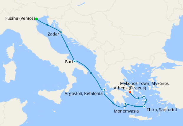 Cruise Itinerary Map