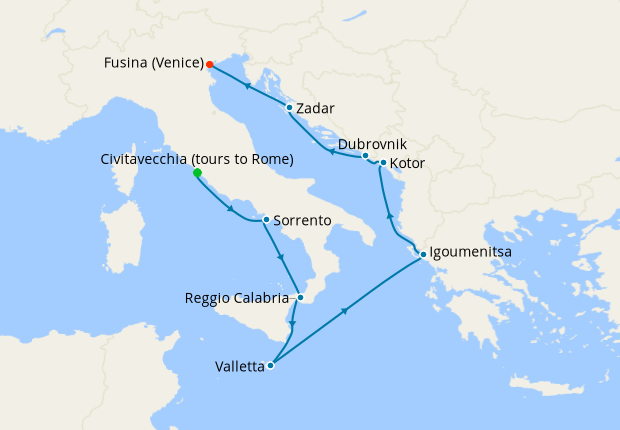 Cruise Itinerary Map