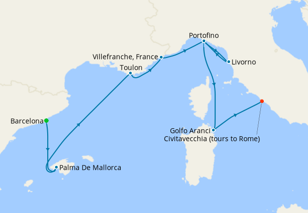 Cruise Itinerary Map
