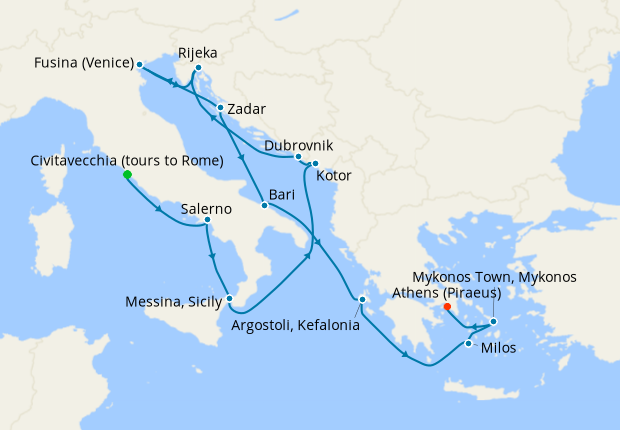 Cruise Itinerary Map