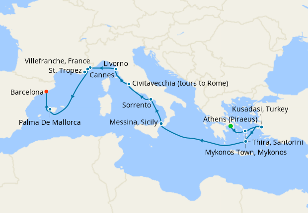 Cruise Itinerary Map