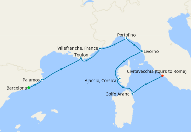 Cruise Itinerary Map