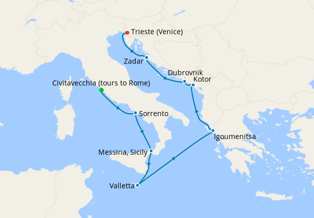 Cruise Itinerary Map