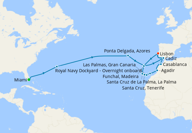 Cruise Itinerary Map