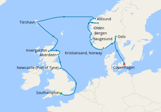 Cruise Itinerary Map