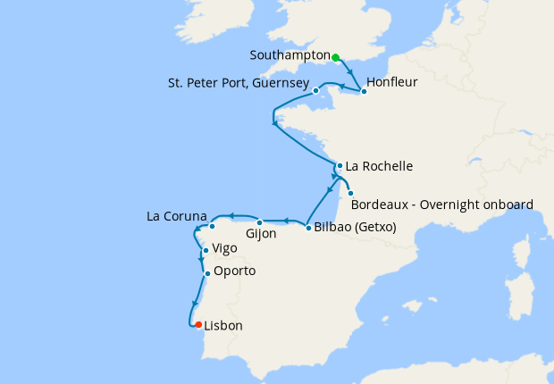 Cruise Itinerary Map