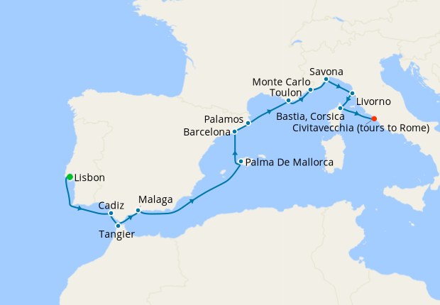 Cruise Itinerary Map