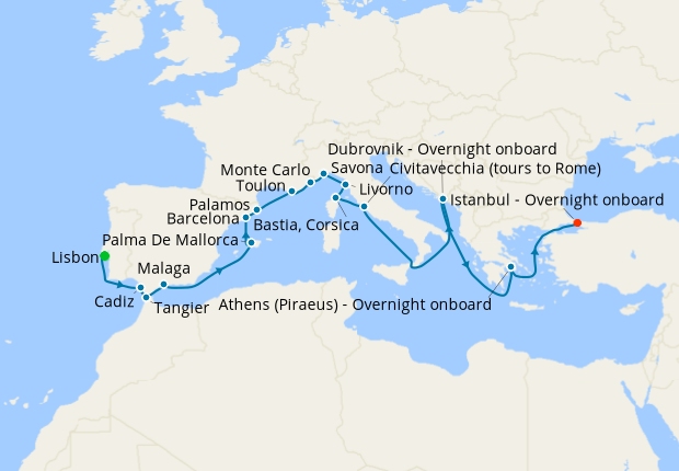 Cruise Itinerary Map