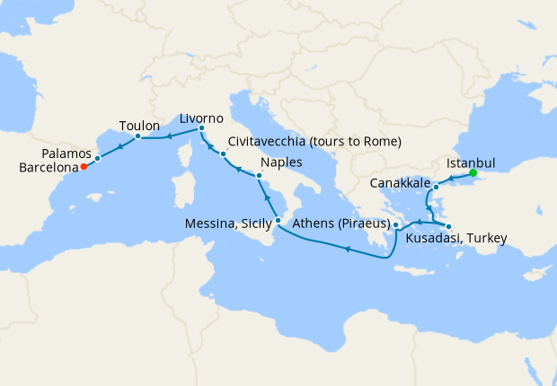 Cruise Itinerary Map