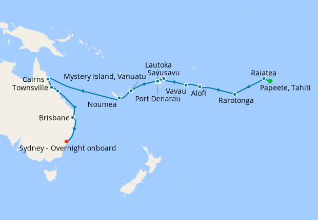 Cruise Itinerary Map