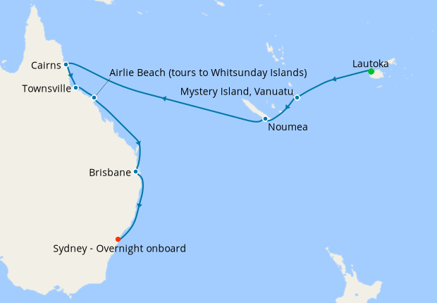 Cruise Itinerary Map