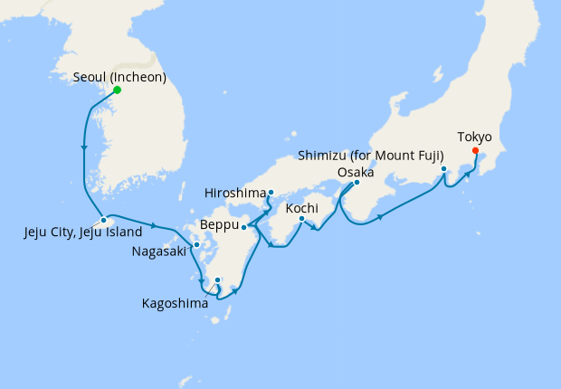 Cruise Itinerary Map
